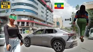 Beautiful girls on Street Of mebrat Adama | walking tour and Driving downtown Adama መብራት Ethiopia