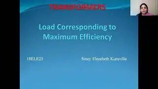 Transformers: Load Corresponding to Maximum Efficiency