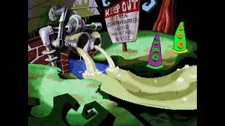 Day of the Tentacle - Purple Tentacle Drinks The Waste