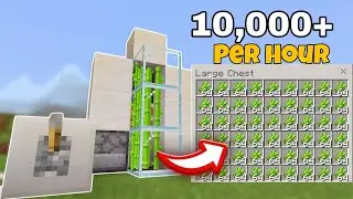 Easiest AFK Sugarcane Farm for Bedrock & Java 1.21