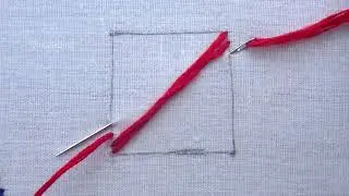 Hand Embroidery | Square shape embroidery basic stitch for beginners!