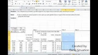 Excel Setting Sales Quota (Goal; Objective)