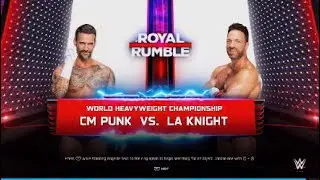 WWE Royal Rumble: L.A Knight vs CM Punk: World heavyweight championship match WWE2K25