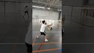 When the equipment has a mind of its own! 🤡🏸  #badminton
