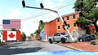 Crashes in USA & Canada 001 (BeamNG Drive)