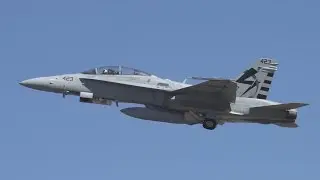 F/A-18D Legacy Hornet Takeoff from Boeing Field