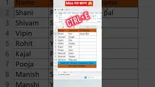 🔥 Excel Me Name + Surname 1 Shortcut Me 😱 | 99% Log Nahi Jante&rdquo;