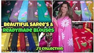 Trending Handloom Brush Paint Saree&rsquo;s & Ready made blouses on Pure Mul Cotton Fabrics | Shwetadhiraj