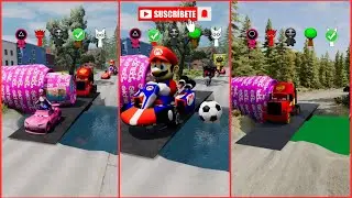 Funny Cars & Weird Cars VS Bollard Barbie Crash #14 😂|| BeamNG.drive