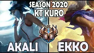 Akali vs Ekko MID [ Kuro ] Lol Challenger Korea