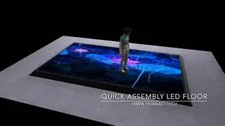 LED Floor Tile, 500x500mm, Aluminum die-casting || 2.5 tons/m2 loading capacity || Interactive