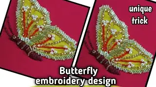 🦋Butterfly embroidery design|🪡 embroidery design #sewing#embroidery.