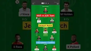 MNR vs SOB Today Dream11 Prediction Team || The Hundred Men's 2024 || #shorts #dream11