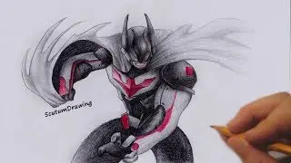 Predator Batman - Speed Drawing - How To Draw - Injustice 2