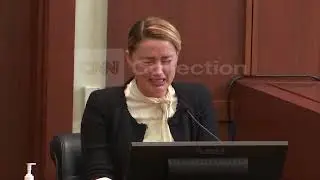 Amber Heard crying in court