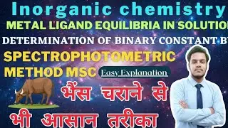 SPECTROPHOTOMETRIC METHOD ||Determination of Binary Constant by Spectrophotometry Method || #msc