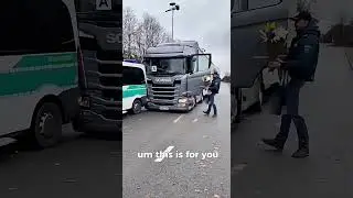 🚀🇩🇪 GERMAN COLEGA, TURNS THE CRISIS INTO AN OPPORTUNITY! #scania #crash #germanpolice