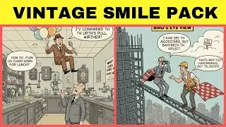 Retro Comic Strips Overflowing With Cozy, Feel-Good Humor 😊 | Vintage Smile Pack