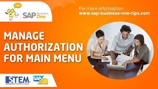 SAP Business One Tips: Manage Authorization for Main Menu.