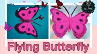 How to Make Flying Butterfly /Easy Butterfly Paper craft #diybutterfly #butterflycraft #5minutecraft