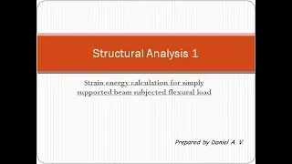Strain energy calculation Simply supported beam - Solved examples