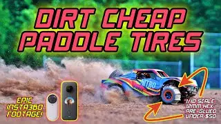 Dirt Cheap 1/10 RC Paddle Tires - Laegendary RC Nitro - Insta360 Go2 & One X2 On Board Car Footage