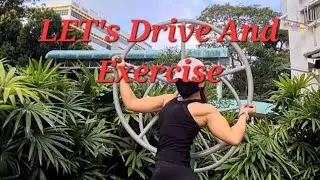 HOW I EXERCISE OUTDOOR WITH TURNING WHEEL #fitness #workout #fullbodyworkout #turningwheel