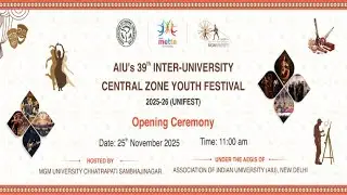 Watch LIVE:  Cultural procession  AIU&rsquo;s 39th Inter-University Central Zone Youth Festival &ndash;