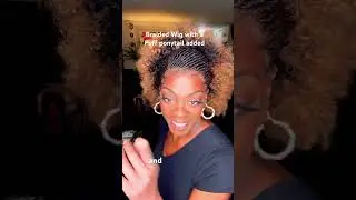 Braided Wig with a puff ponytail added. #wigs #hairpiece #braids #short