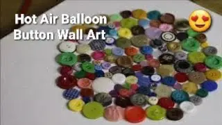 Hot Air Balloon Button Wall Art