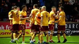 Peter Hartley scores for Motherwell v St Johnstone