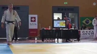 Swiss International Championship BlackBelt finals SJJA Peter Mettler - knee bar against De la Riva
