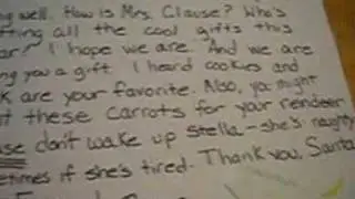 Thomas' letter to Santa