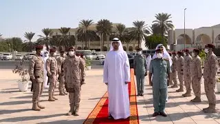 أحمد بن سعود المعلا يشهد مراسم الاحتفاء بيوم الشهيد في أم القيوين