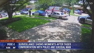 Video shows moments after police confrontation with suicidal man