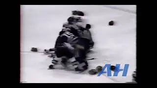 OHL Oct. 18, 1991 Sudbury Wolves v Guelph Storm (R) Joel Sandie v Sean Brown