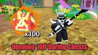 Opening 100 Daring Chests from the Secret Shop || Roblox Treasure Quest