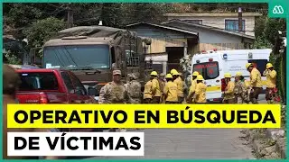 Operativo de búsqueda de posibles víctimas tras incendios