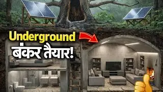 Secret Underground Shelter Built in Storm Rain | Silent Survival ASMR