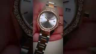 ALIX AL2531 Diamond studded white dial waterproof watch for women #fashionwatch #alix#fashionwatch