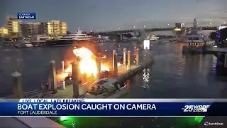 A boat explosion at a South Florida marina kills 1 and injures 5 others