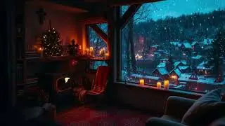 Comforting Resound - Winter Cabin Fireplace