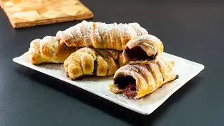 Puff Pastry Chocolate Strawberry Galette Recipe asmr