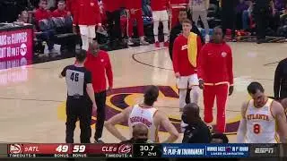 Clint Capela gets hurt as Mobley falls on his knee