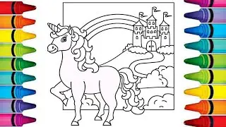 Unicorn drawing for kids easy,Unicorn drawing and colour,