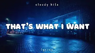 Lil Nas X - THAT'S WHAT I WANT (Clean - Lyrics)