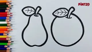 Belajar Menggambar dan Mewarnai Buah-Buahan 🍎🍌 | Drawing & Coloring Fruits untuk Anak | Tutorial