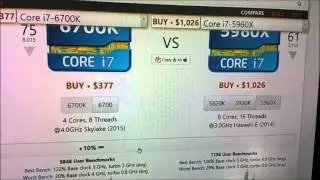 i7 6700k vs i7 5820k