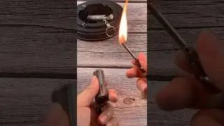Waterproof outdoor camping metal permanent match striker key chain lighter.#firestarter #matchstick