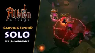 xEasyPeasyx - Albion Online Solo PvP | Random Dungeon Dive #6 | Carving Sword!
